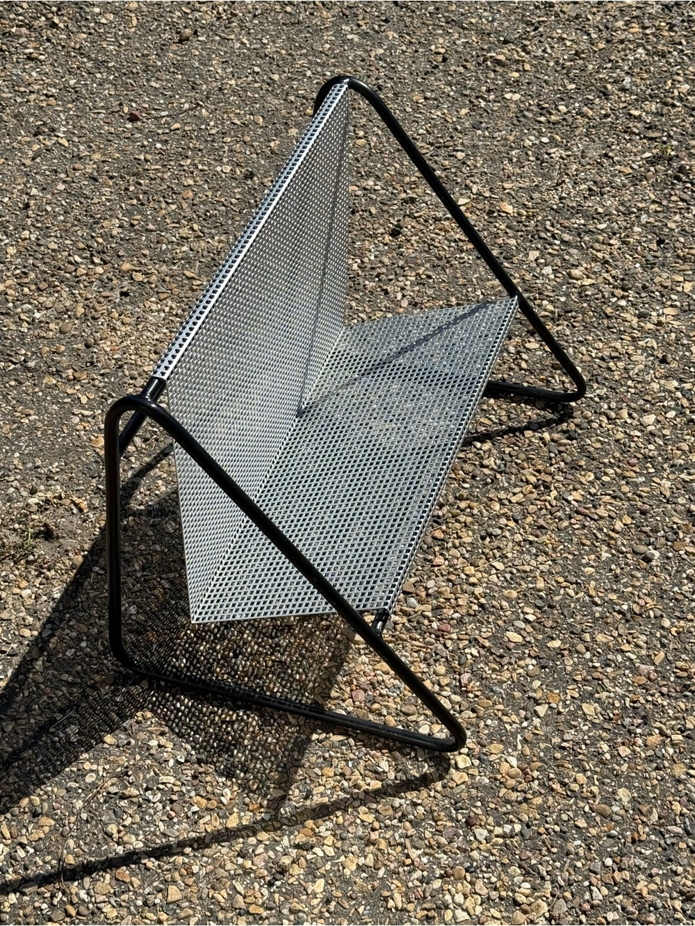 Genuine Rare Metal c1950s Vintage Book Magazine Rack by Pilastro Zwanenburg - Picture 6 of 14
